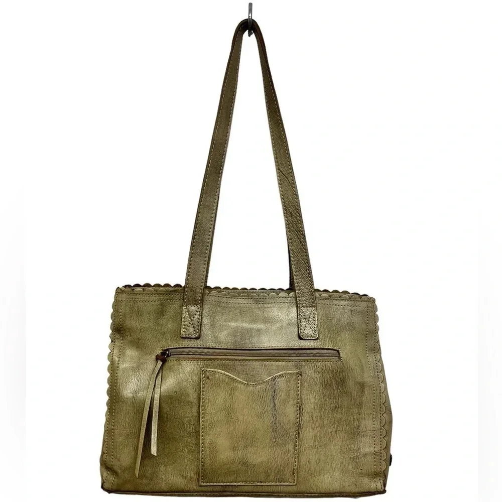 American West Leather Floral Embossed Shoulder Bag